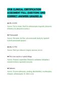 CPJE CLINICAL CERTIFICATION&NewLine;ASSESSMENT FULL QUESTIONS AND&NewLine;CORRECT ANSWERS GRADED A&plus;
