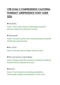 CPJE EXAM 3 COMPREHENSIVE CALIFORNIA&NewLine;PHARMACY JURISPRUDENCE STUDY GUIDE&NewLine;2026