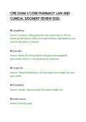 CPJE EXAM 3 CORE PHARMACY LAW AND&NewLine;CLINICAL JUDGMENT REVIEW 2026