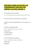 CPJE FINAL PAPER COLLECTION 2026&NewLine;COMPREHENSIVE QUESTIONS AND&NewLine;VERIFIED SOLUTIONS GRADED A&plus;