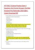 ATI TEAS 7 Science Practice Exam II &NewLine;Questions And Correct Answers &lpar;Verified &NewLine;Answers&rpar; Plus Rationales 2026 Q&A &vert; &NewLine;Instant Download Pdf 