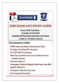 EMD EXAM AND STUDY GUIDE NEWEST 2026 TEST&NewLine;BANK&vert; COMPLETE 450 REAL EXAM QUESTIONS AND&NewLine;CORRECT DETAILED ANSWERS &lpar;VERIFIED ANSWERS&rpar;&NewLine;GRADED A&plus;&vert;EMERGENCY MEDICAL DISPATCH FINAL&NewLine;EXAM PREP 2026 &lpar;MOST RECENT&excl;&excl;&rpar;