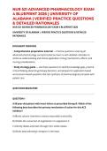 NUR 521 ADVANCED PHARMACOLOGY EXAM 4 BLUEPRINT 2026 &vert; UNIVERSITY OF ALABAMA &vert; VERIFIED PRACTICE QUESTIONS & DETAILED RATIONALES