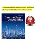 Complete Solution manual for Intermediate Accounting 11th Edition by David spiceland&comma; Mark Nelson&comma; Wayne Thomas Jennifer &comma;verified chapters 1-21&sol;complete newest version