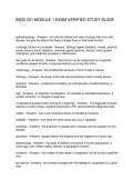 BIOD 331 MODULE 1 EXAM VERIFIED STUDY GUIDE