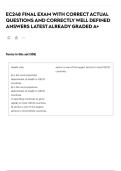 EC248 FINAL EXAM WITH CORRECT ACTUAL QUESTIONS AND CORRECTLY WELL DEFINED ANSWERS LATEST ALREADY GRADED A&plus; 