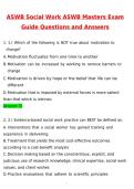 ASWB Social Work Masters Exam Guide 2026 &vert; Actual Exam Questions & Verified Answers &vert; Latest &lpar;Latest 2026 &sol; 2027 Update&rpar; A&plus; Grade Complete