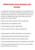 ASWB Practice Actual Exam 2026 &vert; Actual Exam Questions & Verified Answers &vert; Latest &lpar;Latest 2026 &sol; 2027 Update&rpar; A&plus; Grade