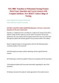 NSG 4800&colon; Transition to Professional Nursing Practice Mock Exam &vert; Questions and Correct Answers with Complete Solutions &vert; New 2026&sol;27 &vert; Galen College of Nursing