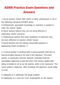 ASWB Practice Actual Exam 2026 Updated Questions & Verified Answers &vert; Latest &lpar;Latest 2026 &sol; 2027 Update&rpar; A&plus; Grade Complete
