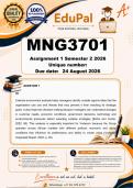 MNG3701 Assignment 1 &lpar;COMPLETE ANSWERS&rpar; Semester 2 2026 - DUE August 2026
