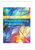 TEST BANK For Karch Focus on Nursing Pharmacology&comma; 10th Edition by Rebecca Tucker&comma; Verified Chapters 1 - 59&comma; Complete Newest Version