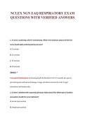 NCLEX NGN EAQ RESPIRATORY EXAM&NewLine;QUESTIONS WITH VERIFIED ANSWERS