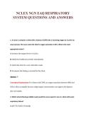 NCLEX NGN EAQ RESPIRATORY&NewLine;SYSTEM QUESTIONS AND ANSWERS