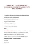 NCLEX NGN EAQ RESPIRATORY&NewLine;COMPREHENSIVE REVIEW QUESTIONS&NewLine;AND ANSWERS