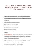 NCLEX NGN RESPIRATORY SYSTEM&NewLine;COMPREHENSIVE EXAM QUESTIONS&NewLine;AND ANSWERS