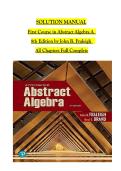 SOLUTION MANUAL First Course in Abstract Algebra A 8th Edition by John B&period; Fraleigh All Chapters Full Complete&NewLine;