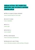 AUE2601 ACTUAL TEST PAPER FULL&NewLine;QUESTIONS AND ACCURATE ANSWERS&NewLine;GRADED APLUS