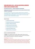 NURS 480 Exam 2 SP1 &ndash; Actual Questions & Answers &lpar;West Coast University 2026&rpar;