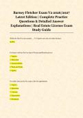 Barney Fletcher Exam V2 2026&sol;2027 &NewLine;Latest Edition &vert; Complete Practice &NewLine;Questions & Detailed Answer &NewLine;Explanations &vert; Real Estate License Exam &NewLine;Study Guide