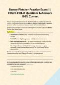 Barney Fletcher Practice Exam 1 &vert; HIGH-YIELD Questions & Answers 100&percnt; Correct&NewLine;&NewLine;