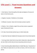 2026 CFA Level 1 - Fixed Income Exam Actual Questions & Answers &lpar;Latest 2026 &sol; 2027 Update&rpar; 100&percnt; Guarantee Pass &lpar;Verified Answers&rpar;