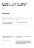 JD NEXT EXAM QUESTIONS & CORRECT ANSWERS GRADED A LATEST EXAM