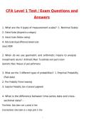 2026 CFA Level 1 Questions Actual Questions & Answers &lpar;Latest 2026 &sol; 2027 Update&rpar; 100&percnt; Guarantee Pass &lpar;Verified Answers&rpar;