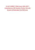 CA SIP CORRECT FINAL Exam 2026&ndash;2027 &vert; Comprehensive 200-Question Practice Test with Answers & Rationales&vert; Free Pdf Access&period;