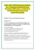 Barkley DRT PMHNP Diagnostic Readiness &NewLine;Test &vert; Psychiatric-Mental Health Nurse &NewLine;Practitioner &lpar;PDF&rpar; 2026 A&plus; Verified Qs & &NewLine;Ans Plus Rationales Practice Exam  &NewLine;Instant Pdf Download