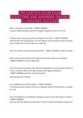 CPR CERTIFICATION EXAM QUESTIONS AND ANSWERS GRADED A&plus; ASSURED SUCCESS