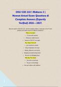 OSU CSE 2221 Midterm 2 &vert; Newest Actual Exam Questions & Complete Answers &lpar;Expertly Verified&rpar; 2026 &ndash; 2027&period; &NewLine;
