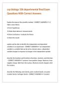 ccp biology 106 departmental final Exam Questions With Correct Answers 
