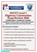NICET Level 1 Highway Construction Exam Review 2026 &vert; Practice Questions & Verified Answers &vert; Latest Update