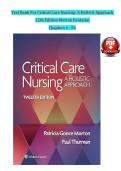Test Bank for Critical Care Nursing&colon; A Holistic Approach&comma; 12th Edition &vert; Chapters 1&ndash;56 Complete &vert; Latest Study Guide 2026 &vert; Morton & Fontaine