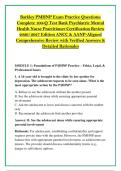 Barkley PMHNP Exam Practice Questions&colon; &NewLine;Complete 100-Q Test Bank Psychiatric Mental &NewLine;Health Nurse Practitioner Certification Review &NewLine;2026&sol;2027 Edition ANCC & AANP-Aligned  &NewLine;Comprehensive Review with Verified Answers & &NewLine;Detailed Rationales
