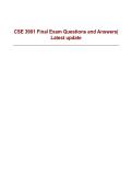 CSE 3901 Rails Final Exam Questions and Answers&vert; Latest update