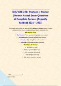 OSU CSE 2221 Midterm 1 Review &vert; Newest Actual Exam Questions & Complete Answers &lpar;Expertly Verified&rpar; 2026 &ndash; 2027&period; &NewLine;