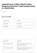 NURS 2873 Exam 3 &lpar;2026&rpar; UPDATE Verified Questions And Answers &vert; Latest Already Graded A&plus; UPDATE &vert;2026