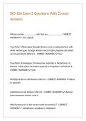 BIO 106 Exam 2 Questions With Correct Answers&period;
