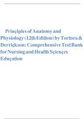 Principles of Anatomy & Physiology 12th Edition &vert; Tortora & Derrickson Test Bank &vert; Complete Questions & Answers