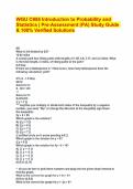 WGU C955 Introduction to Probability and Statistics Pre-Assessment &lpar;PA&rpar; Study Guide & 100- Verified Solutions&period;pdf&NewLine;&NewLine;