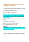 RN VATI Leadership and Management Practice Exam 2026 &vert; Actual Questions & Correct Answers &vert; Latest Study Guide