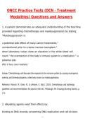 ONCC Practice Tests &lpar;OCN - Treatment Modalities&rpar; Actual &lpar;Latest 2026 &sol; 2027 Update&rpar; Questions & Accurate Correct Answers &lpar;100&percnt; Correct Verified Answers&rpar; Already Graded A&plus;&period;