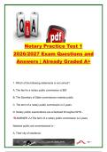 New York Notary Practice Test 1 &vert; 40&plus; Exam Questions & Verified Answers &vert; Notary Public Laws&comma; Oaths&comma; Acknowledgments&comma; Affidavits&comma; Fees & Legal Duties