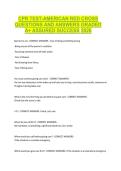 CPR TEST-AMERICAN RED CROSS QUESTIONS AND ANSWERS GRADED A&plus; ASSURED SUCCESS 2026