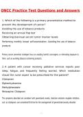 ONCC Practice Test Actual &lpar;Latest 2026 &sol; 2027 Update&rpar; Questions & Accurate Correct Answers &lpar;100&percnt; Correct Verified Answers&rpar; Already Graded A&plus;&period;