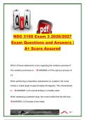 NSG 3160 EXAM COMPLETE PACKAGE DEAL