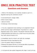 ONCC OCN Practice Questions 2027 Test Actual &lpar;Latest 2026 &sol; 2027 Update&rpar; Questions & Accurate Correct Answers &lpar;100&percnt; Correct Verified Answers&rpar; Already Graded A&plus;&period;