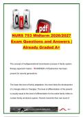 NURS 753 Midterm Study Guide &vert; 80&plus; Exam Questions & Verified Answers &vert; Psychotherapy&comma; CBT&comma; Family Therapy&comma; Defense Mechanisms&comma; Group Therapy & PMHNP